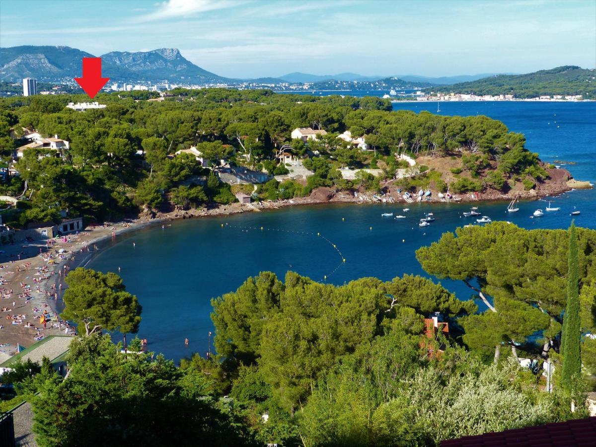 Loft Climatise "La Pinede", 50 M2, Tres Calme, 5 Mn A Pied Des Plages, Lit King Size La Seyne-sur-Mer Exterior foto
